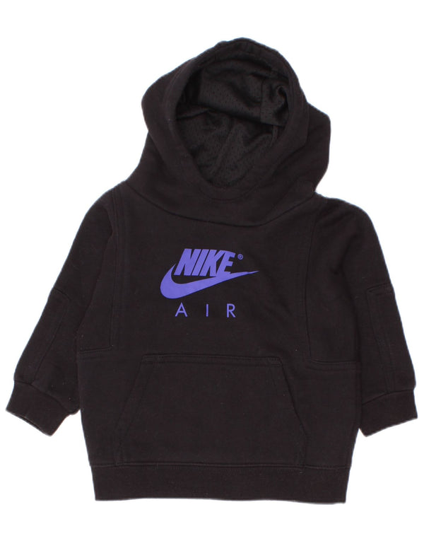 Nike Pull à capuche graphique pour bébé garçon 12-18 mois Noir Coton