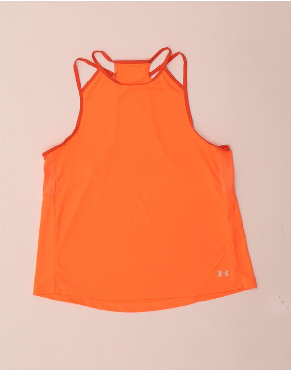 Under Armour Débardeur Femme UK 14 Large Orange Polyester