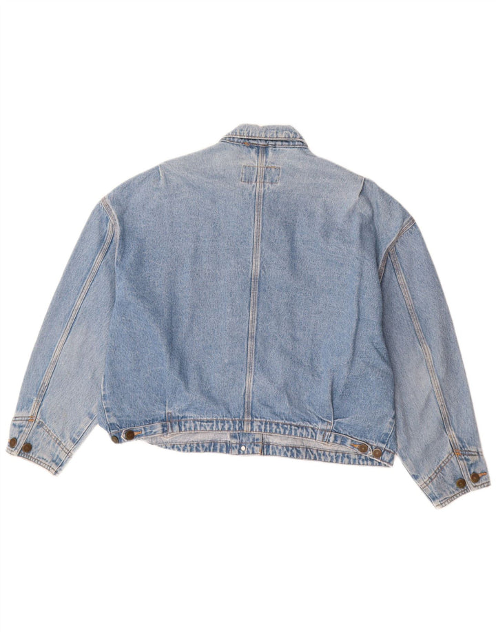 EDDIE BAUER Veste en jean surdimensionnée pour femme UK 14 Bleu moyen Coton