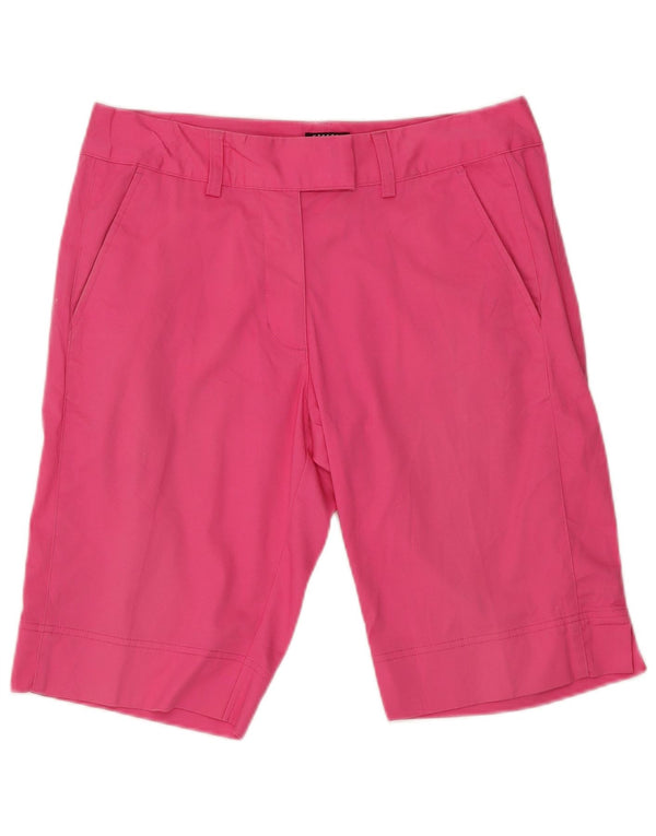 Adidas Womens Chino Shorts UK 10 Small W32 Pink Cotton