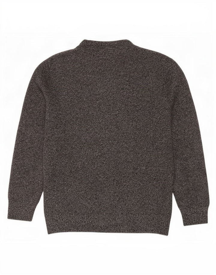 Jack Wills Pull à col rond pour femme UK 12 Gris moyen moucheté