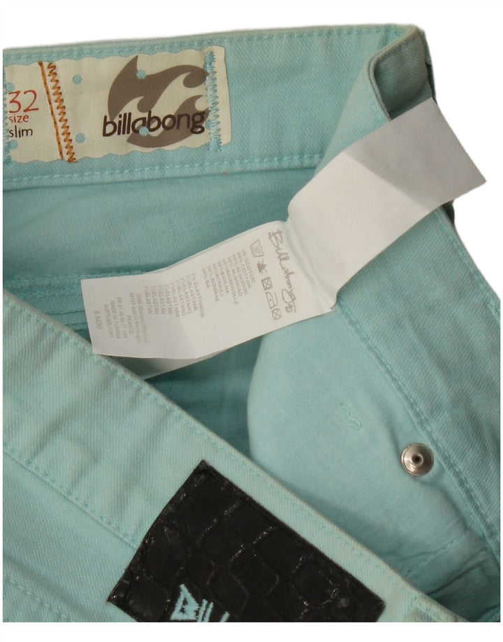 BILLABONG Pantalon Slim Casual Femme W32 L32 Bleu Coton