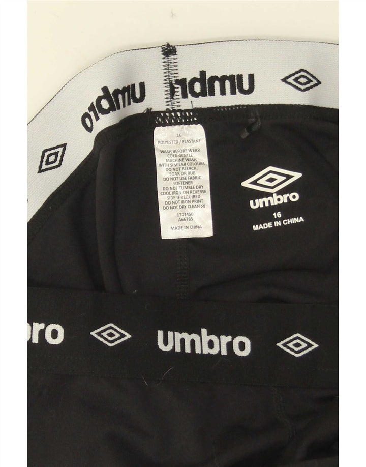 Umbro Leggings Filles 15-16 ans W26 Noir Polyester