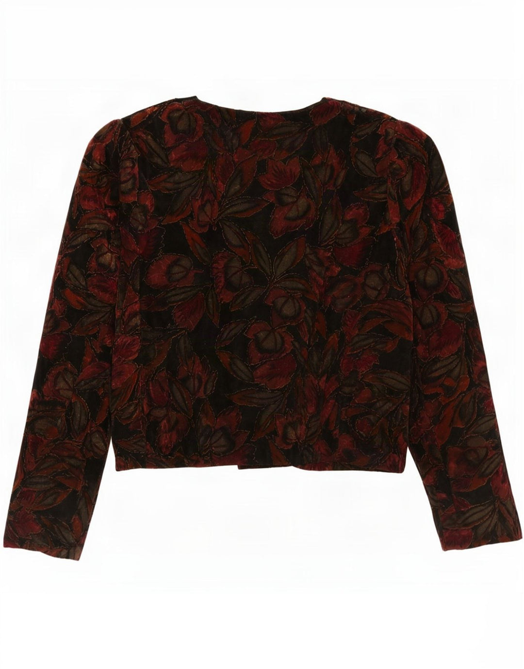 Veste Blazer Velours Femme Vintage IT 44 Moyen Multicolore Floral