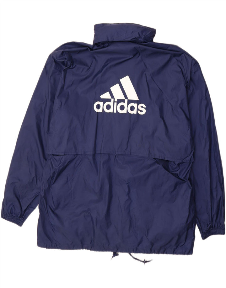 ADIDAS Veste de pluie graphique pour homme UK 40/42 Bleu marine moyen Polyamide