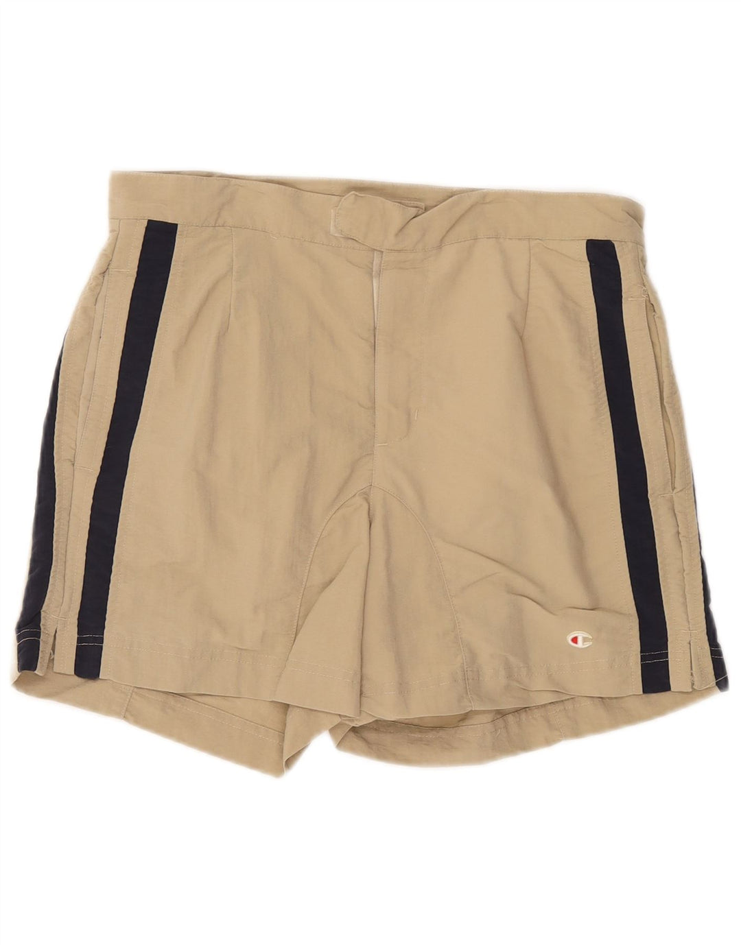 Champion Short de Bain Homme Large Beige Rayé