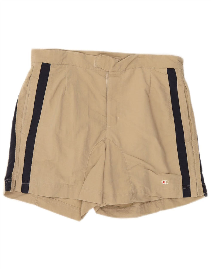 Champion Short de Bain Homme Large Beige Rayé