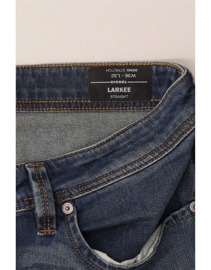 Diesel Jean Droit Larkee Homme W36 L32 Bleu Coton