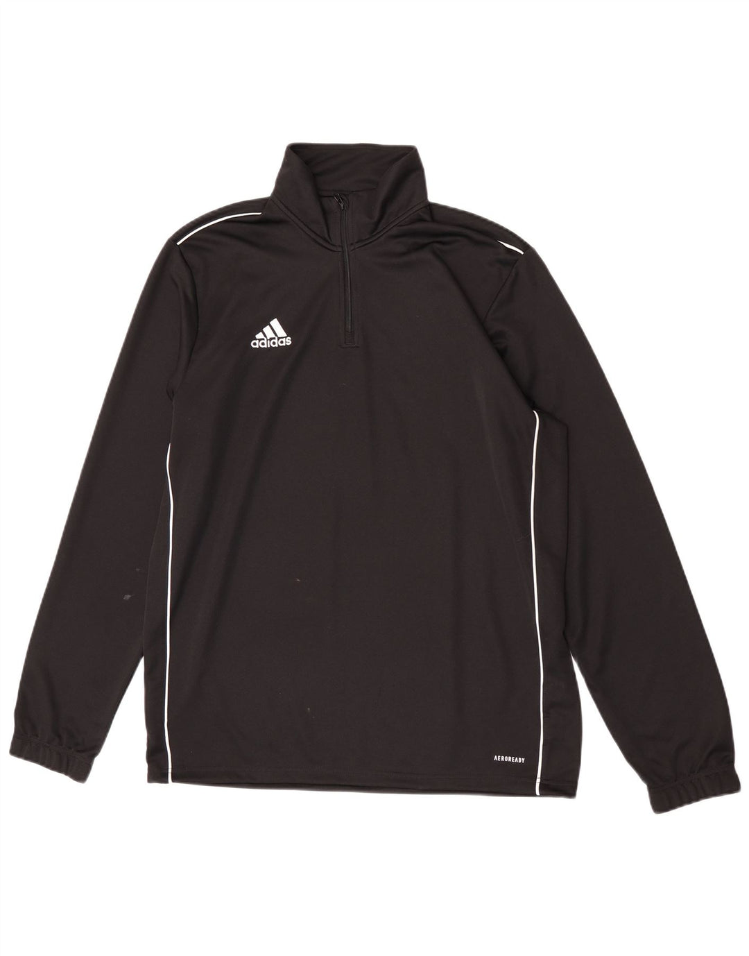 Adidas Hommes Aeroready Zip Neck Pull Survêtement Top Large Noir Polyester