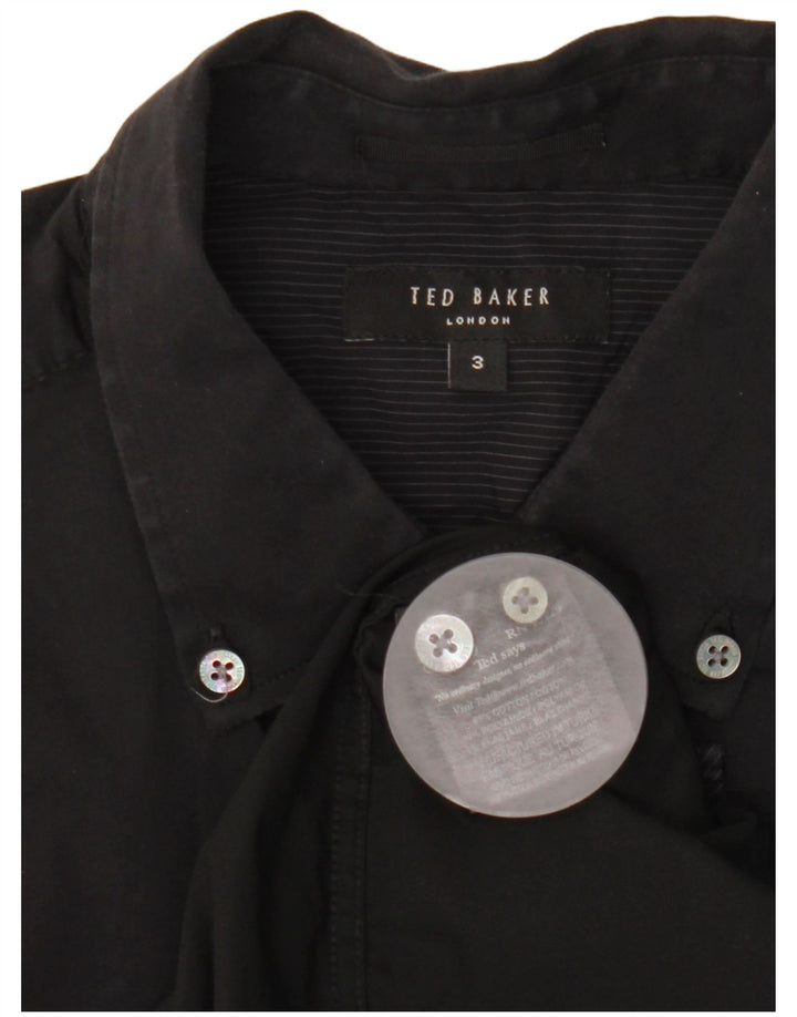 Ted Baker Chemise Homme Taille 3 Coton Noir Moyen