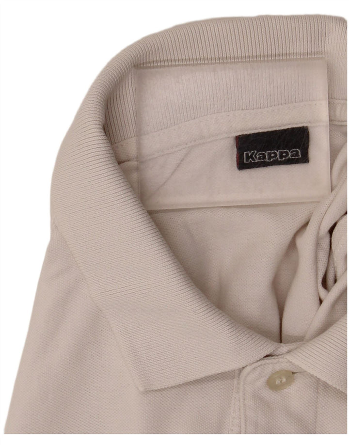 Kappa Polo à Manches Longues Homme Blanc Moyen Coton