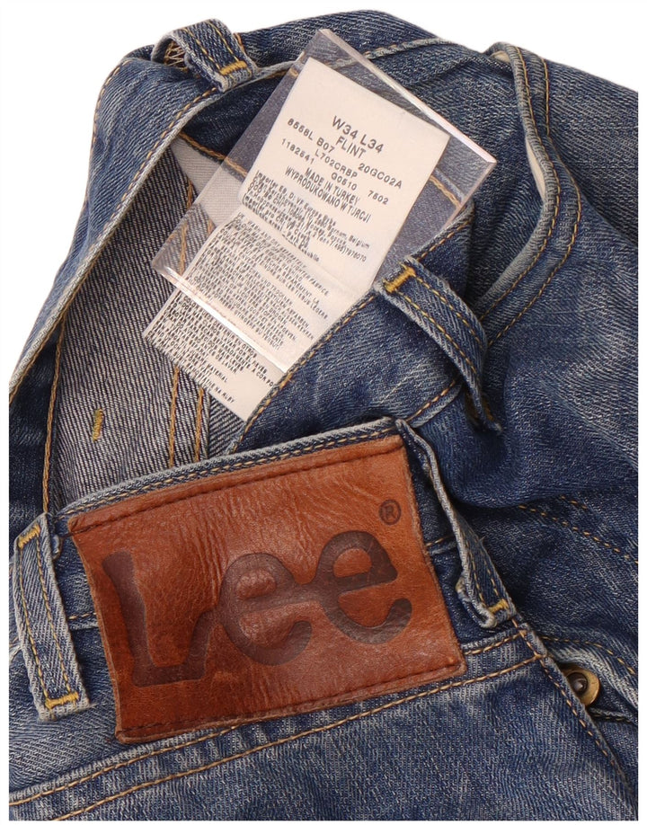 Lee Jean Droit Flint Homme W34 L34 Bleu Coton