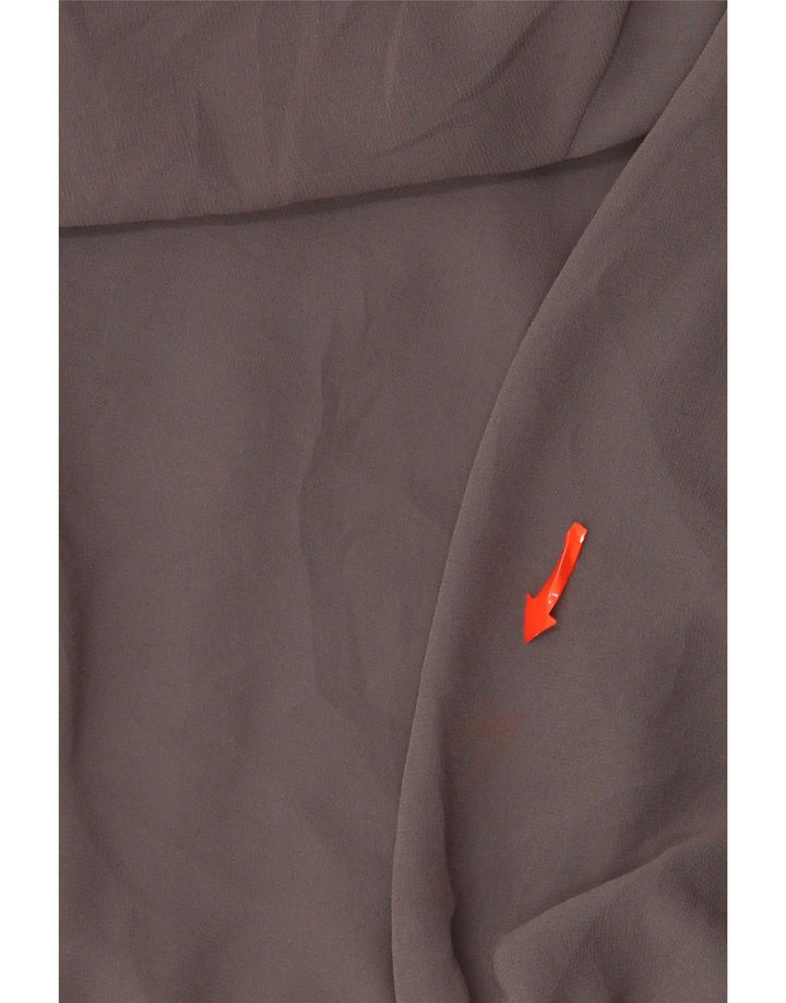 Zara Chemisier à manches longues pour femme UK 6 XS Gris