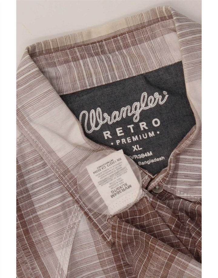 Wrangler Chemise Homme XL Marron Carreaux Coton