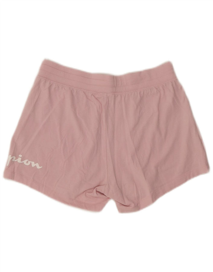 Champion Short de sport graphique pour femme UK 12 Coton rose moyen