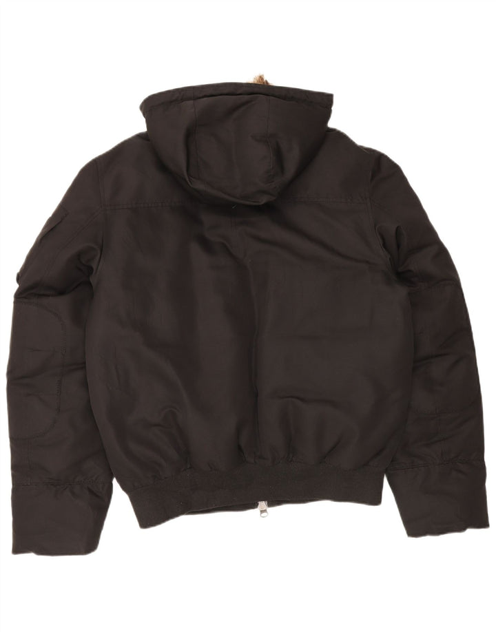 Benetton Veste matelassée à capuche pour hommes IT 50 Large Noir
