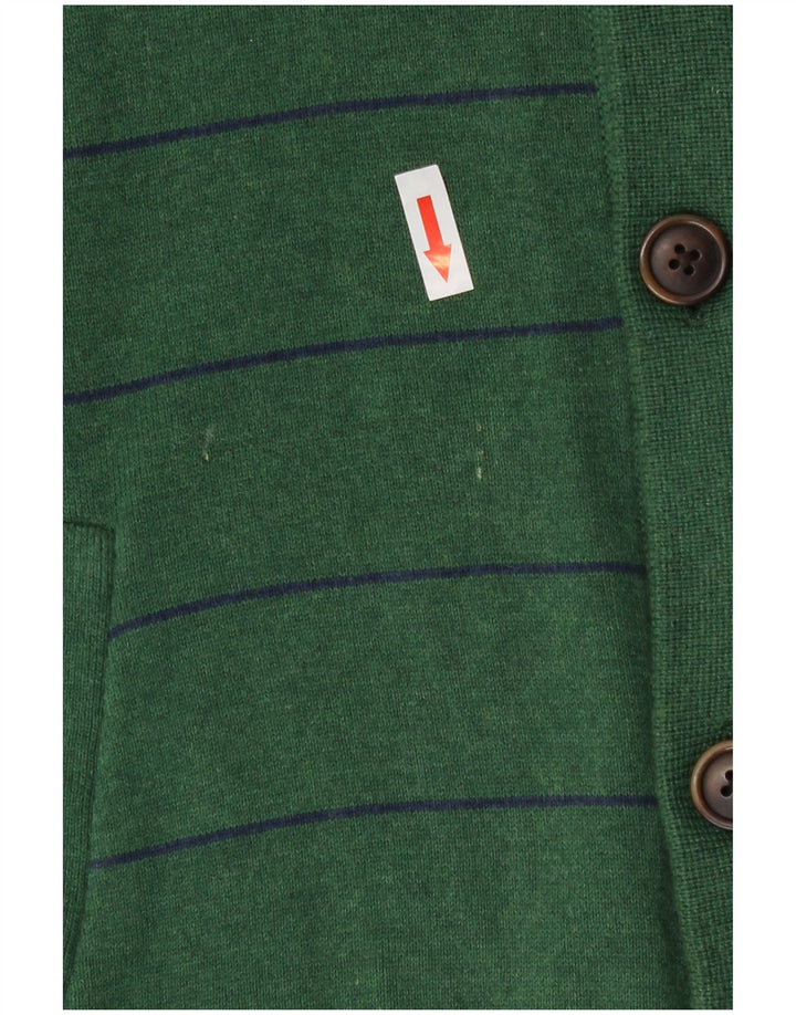 Tommy Hilfiger Cardigan Pull Homme Vert Moyen Rayé Coton