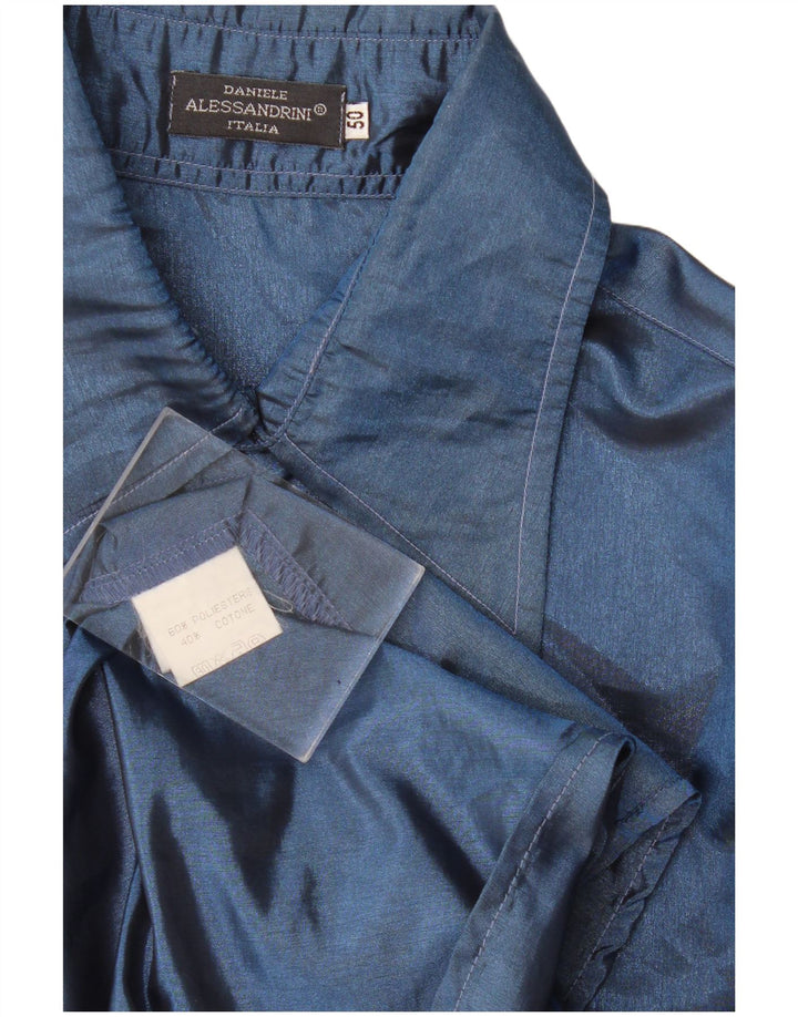 Daniele Alessandrini Chemise Homme IT 50 Bleu Marine Moyen Polyester