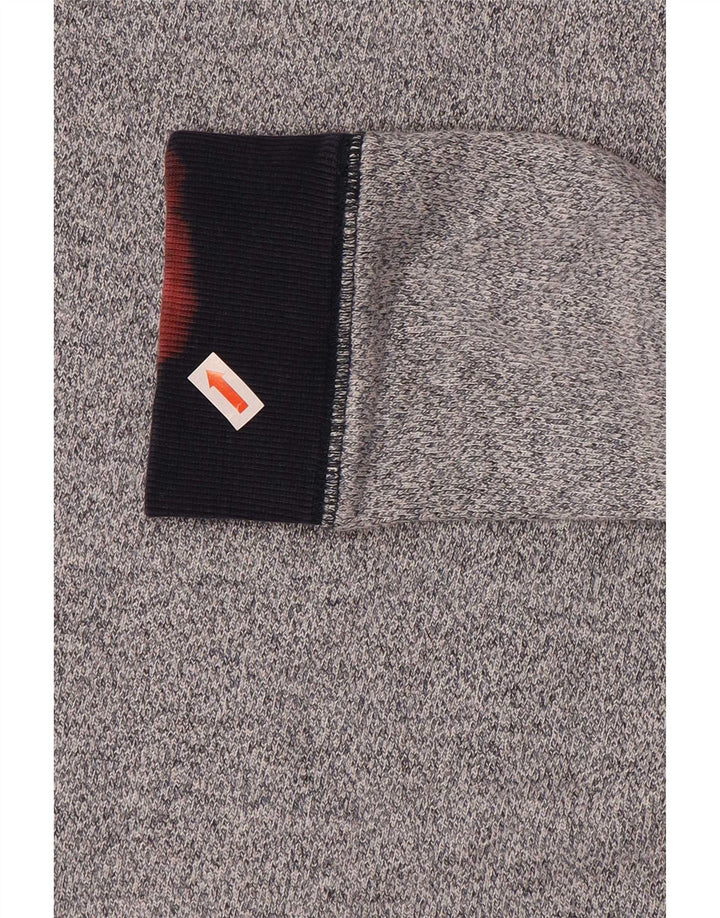 Reiss Homme Sweatshirt Jumper Small Gris Moucheté Viscose