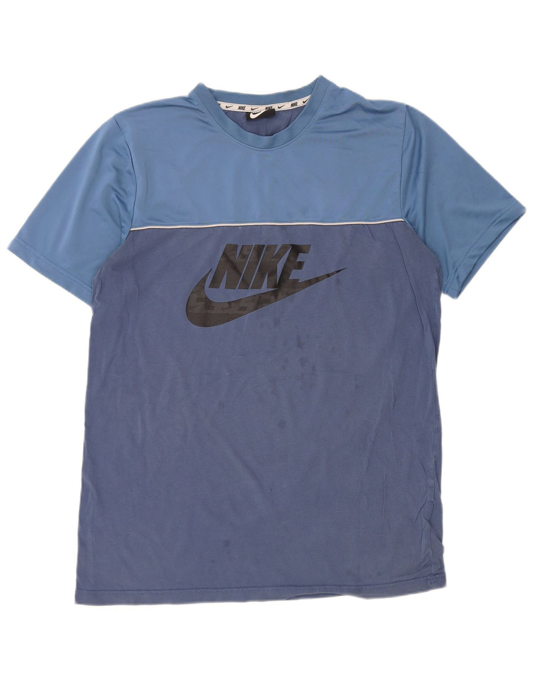 NIKE T-shirt graphique pour hommes en coton color block grand bleu