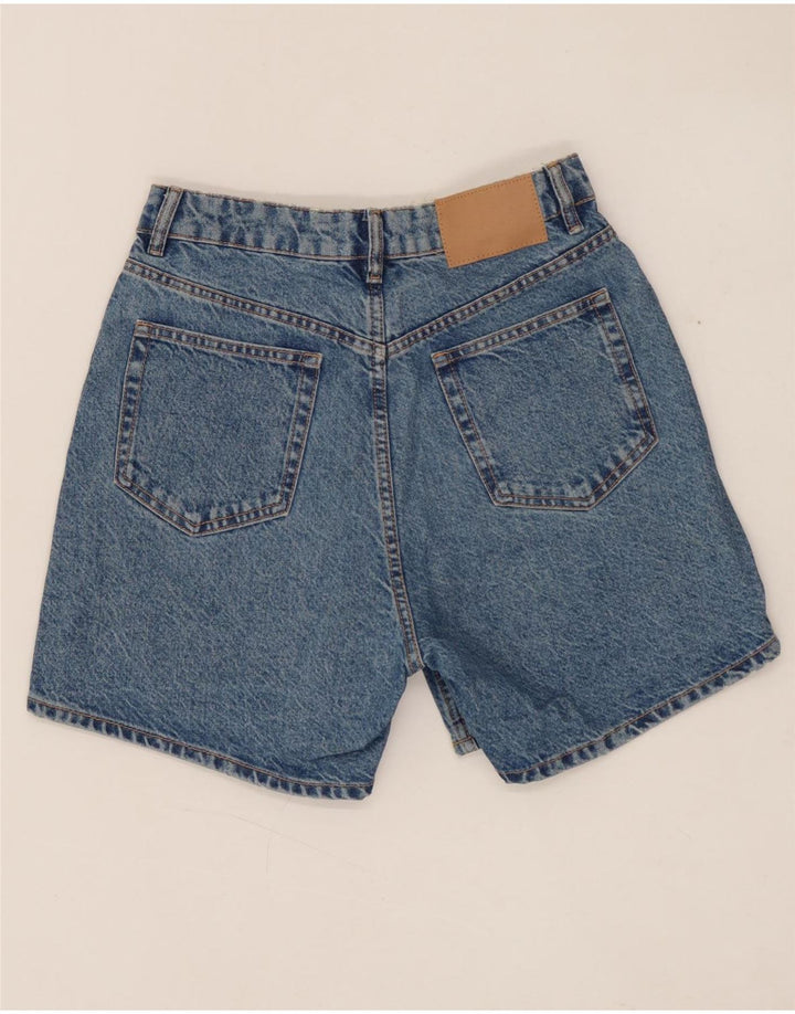 ZARA Short en jean pour femme EU 38 Small W28 Bleu Coton