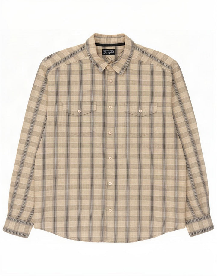 Wrangler Chemise Homme XL Beige Check Cotton