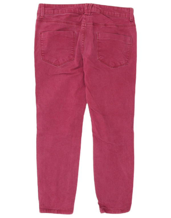 Marks & Spencer Jean slim court pour femme UK 12 Medium W30 L24 Bordeaux