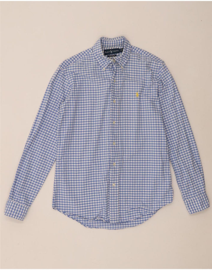 Ralph Lauren Chemise sur mesure pour homme Petit coton vichy bleu