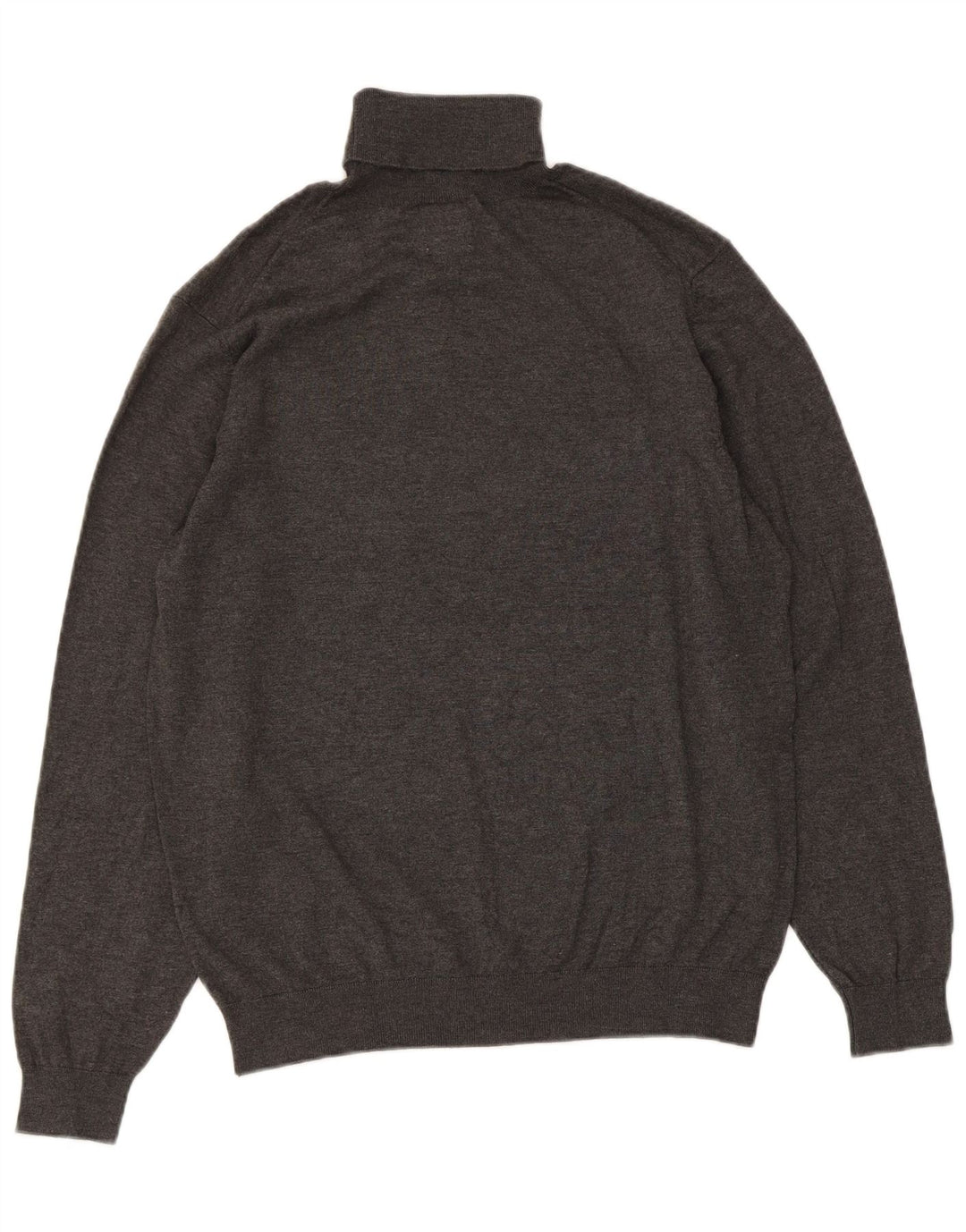 Zara Pull Col Roulé Homme Large Gris Moucheté Viscose