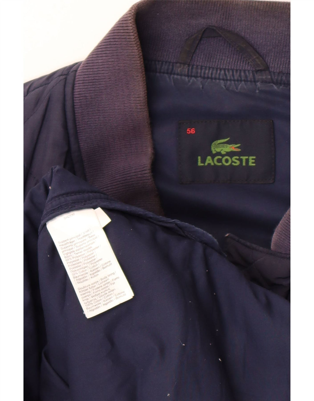 Lacoste Veste matelassée homme IT 56 3XL Bleu marine Polyester