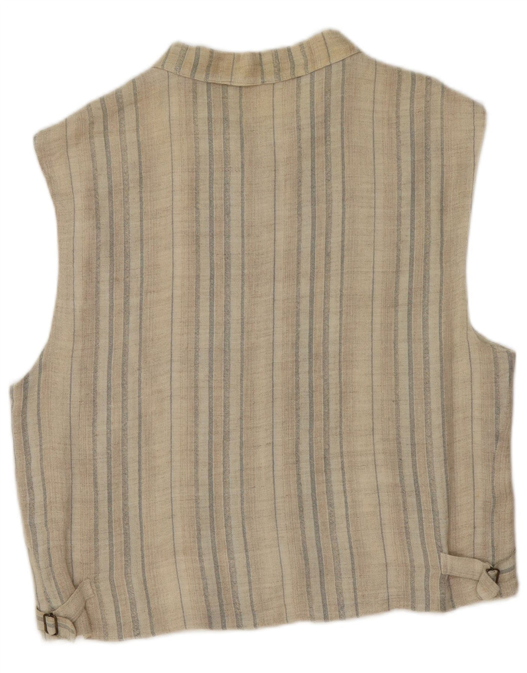 Gilet Homme Vintage Rayé Beige Moyen