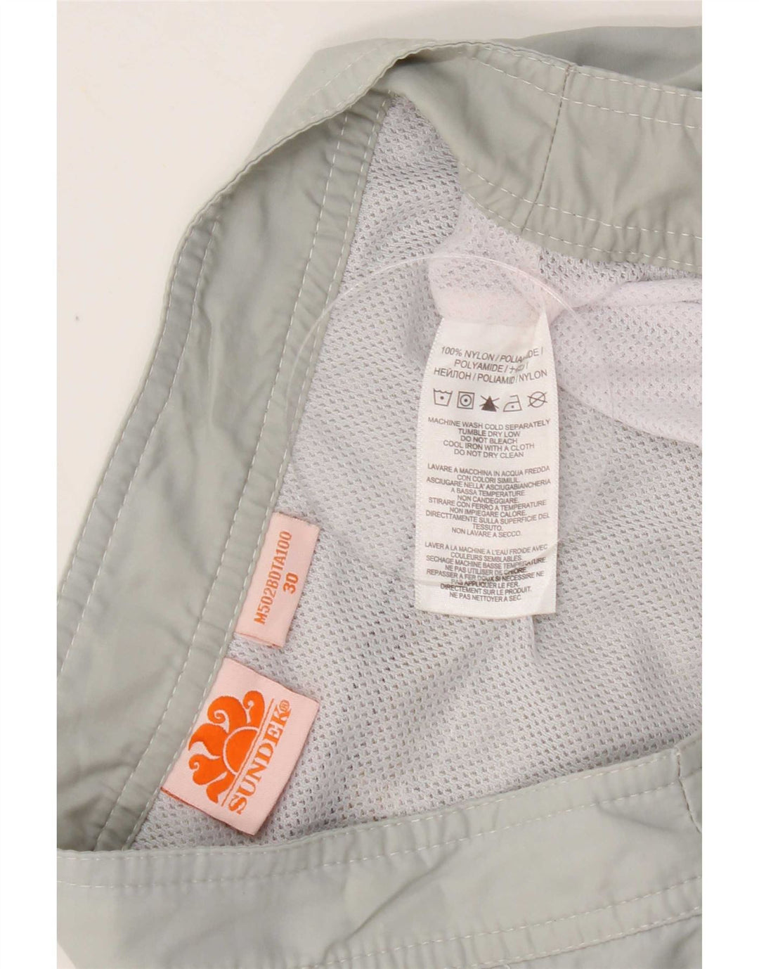 Sundek Short de Bain Homme Nylon Gris Moyen