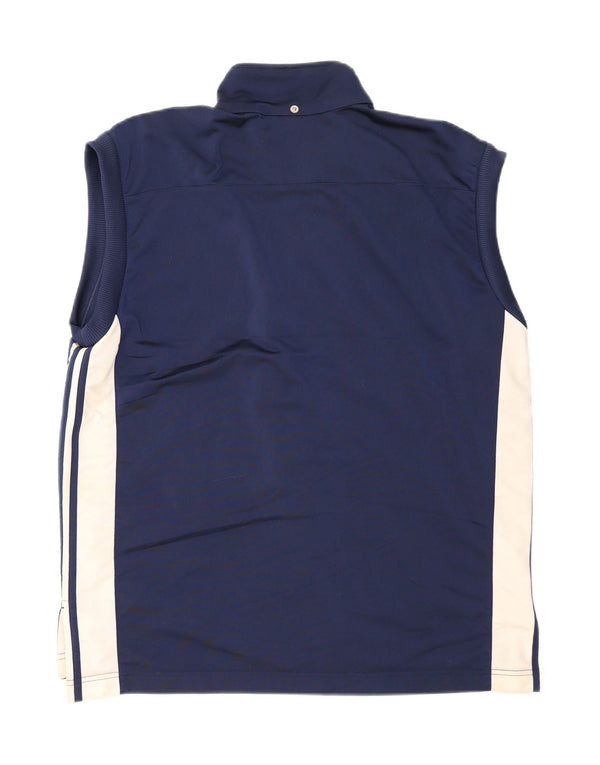 Adidas Veste de survêtement sans manches pour homme UK 40/42 Bleu marine moyen