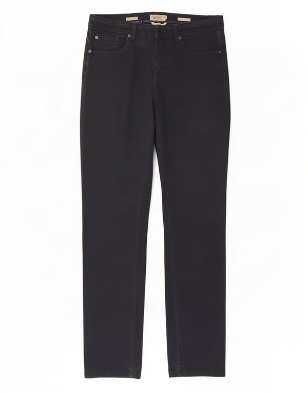 Dack's Pantalon décontracté coupe slim pour homme IT 48 Medium W32 L31 Bleu marine Coton