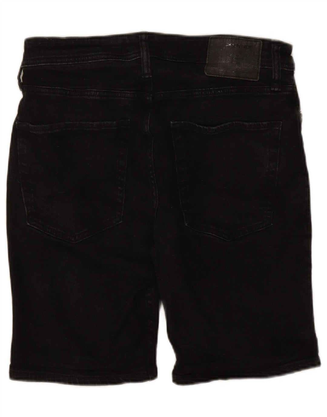 JACK & JONES Mens Regular Fit Denim Shorts Medium W32  Black Cotton