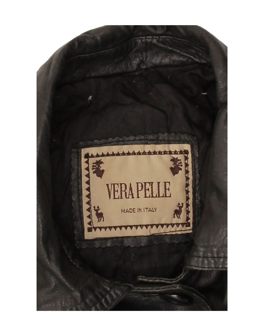 VINTAGE Womens Leather Jacket UK 18 XL Black Leather Vintage Vintage and Second-Hand Vintage from Messina Hembry 