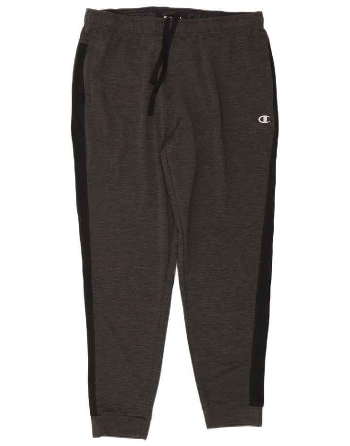 CHAMPION Pantalon de survêtement pour homme Pantalon de jogging XL Gris Colorblock Polyester