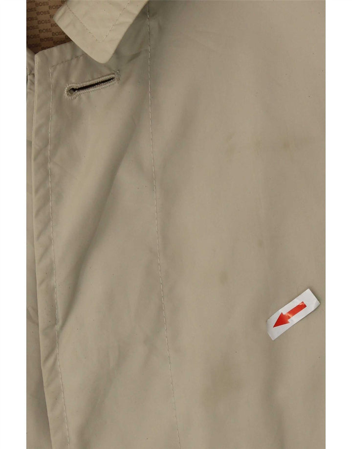 Hugo Boss Hommes Trench Coat EU 52 XL Beige Polyamide