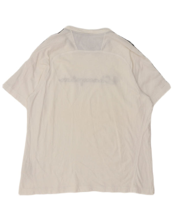 Champion T-Shirt Graphique Homme Top XL Coton Colorblock Blanc