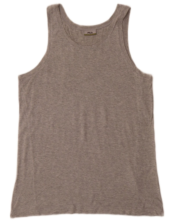 Fila Mens Vest Top Medium Grey Flecked Cotton
