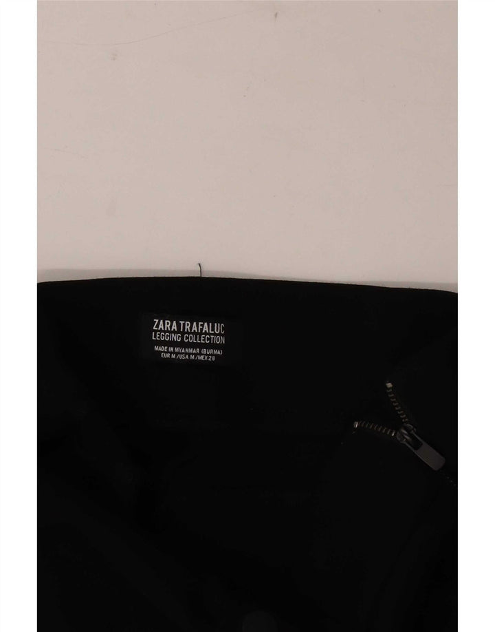 Zara Leggings Femme UK 14 Moyen Noir