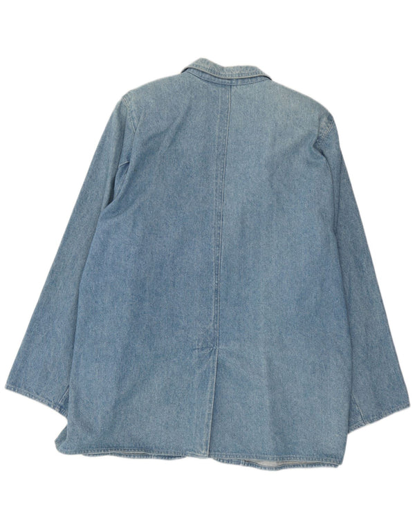 vintage Femmes 2 Bouton Denim Blazer Veste UK 18 XL Bleu
