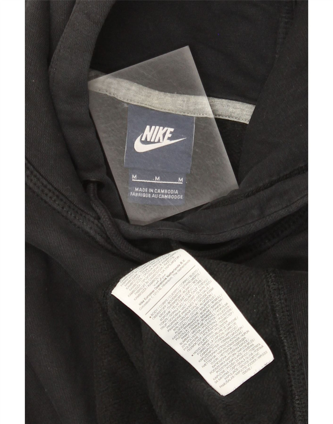 Nike Pull à capuche pour homme en coton noir moyen