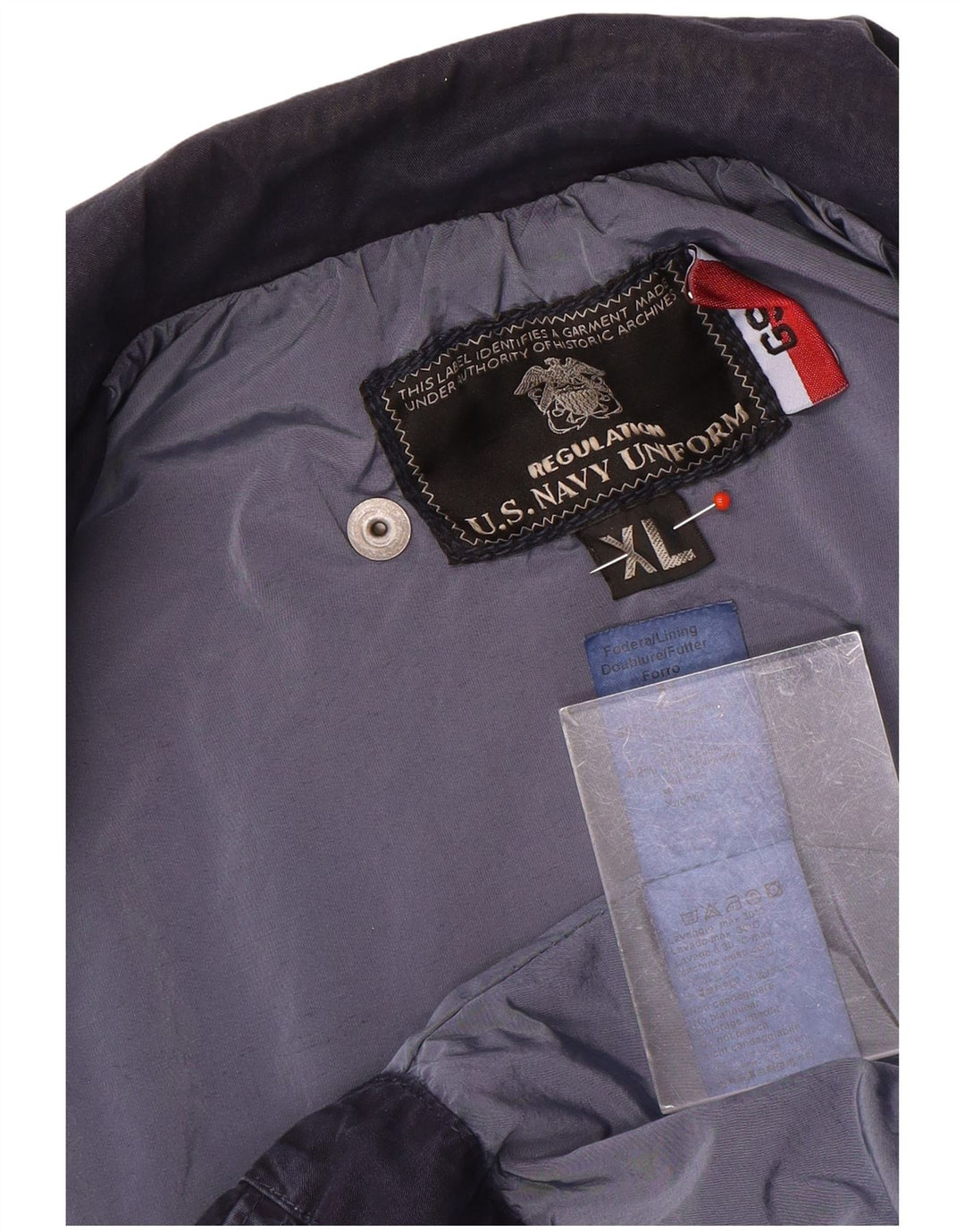veste utilitaire homme vintage UK 42 XL Nylon bleu marine