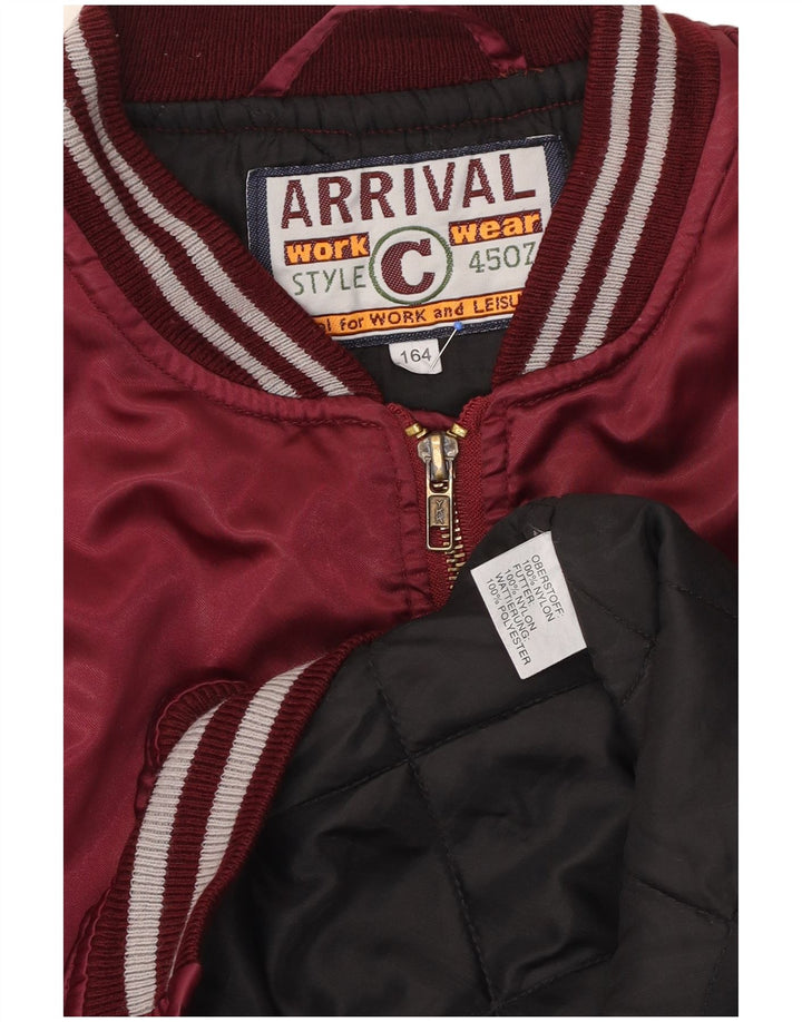 Blouson Bomber VINTAGE Garçon 13-14 ans Nylon Bordeaux