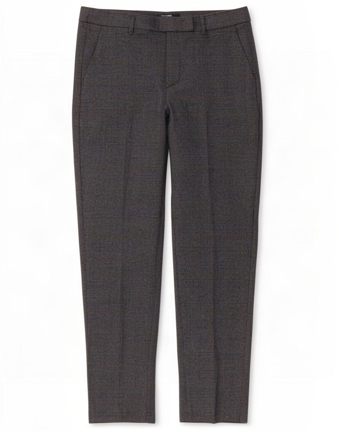 Marks & Spencer Pantalon Chino Femme UK 14 Moyen W32 L27 Gris Plaid