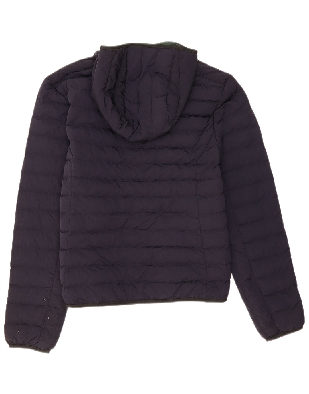 Lacoste Veste matelassée à capuche pour homme EU 46 Small Bleu marine Polyamide