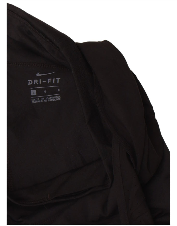 Nike Short de sport Dri Fit pour femme UK 14 Large Noir Polyester
