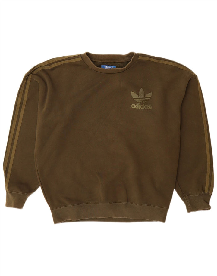 Adidas Sweat-shirt pour homme Petit Kaki Coton