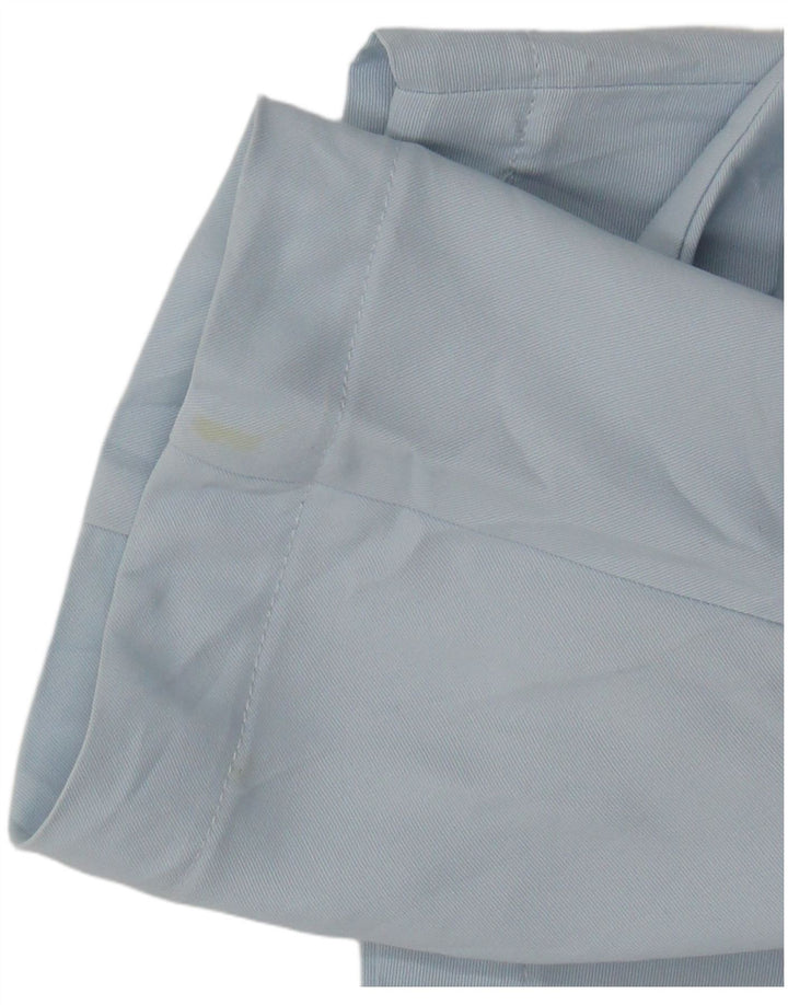 Zara Womens Crop Blouse Top UK 14 Large Bleu Viscose